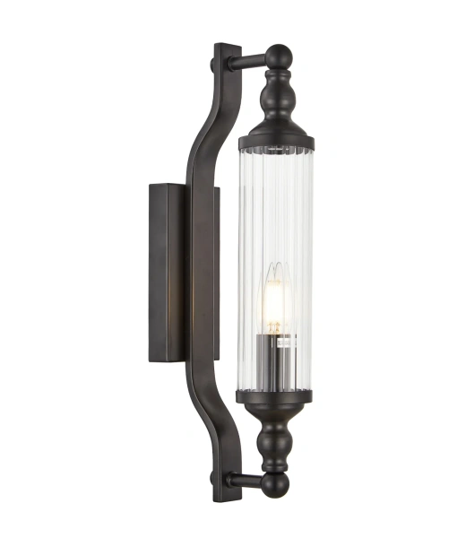 Wall light RODILLO4 Tubular Clear Glass Black 10W Wall light RODILLO4 Tubular Clear Glass Black 10W