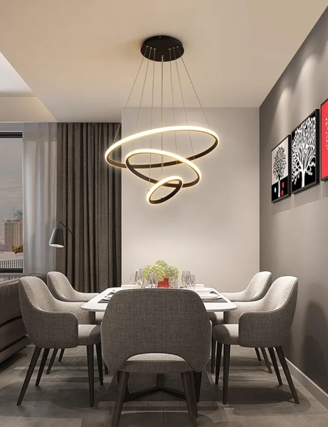 Pendant lamp Crown 3 Ring Black 5K Pendant lamp Crown 3 Ring Black 5K