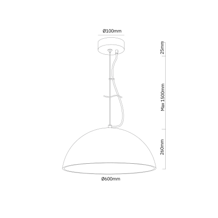 Pendant lamp Clay Natural E27