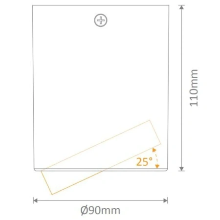 Downlight NEO-10-SM-TILT-BLK 21115 3000K