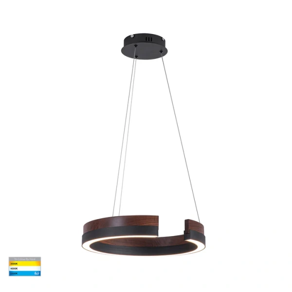 Pendant lamp Orah Walnut Timber D60 LED 40W 3CCT Dim Pendant lamp Orah Walnut Timber D60 LED 40W 3CCT Dim