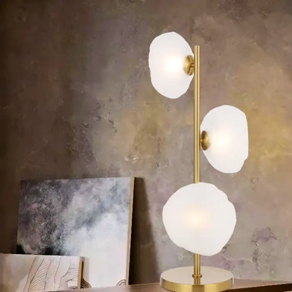 Table lamp ZECCA 3 LTS D200 ANT GOLD FROST