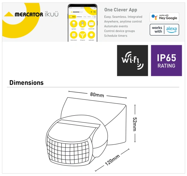 Smart Outdoor Sensor Ikuü Wi-Fi IP65 WHT