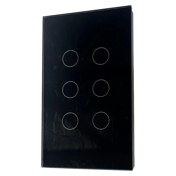 Wall Switch 6 Gang Zigbee Wifi BLK