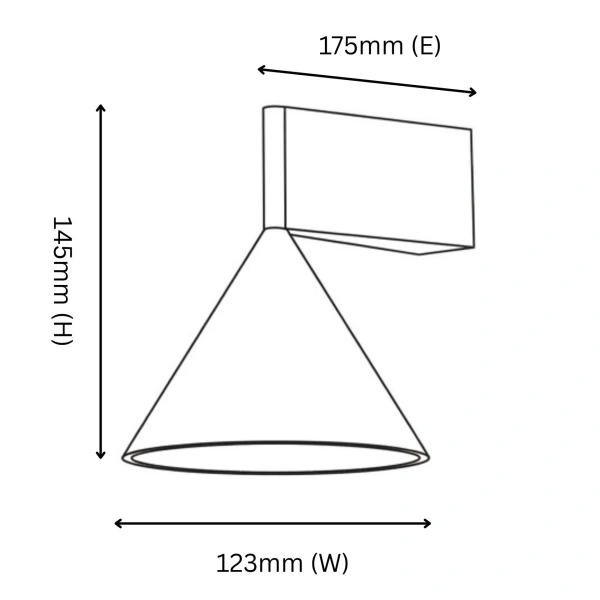 Wall lamp Cove Cree LED 3W Black