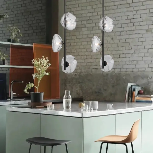 Pendant lamp ZECCA 3 L1200 D200 BLACK SMOKE