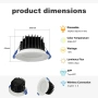 Smart Downlights Vibrant Ambiance Bezel WHT Zigbee 90mm RGBW