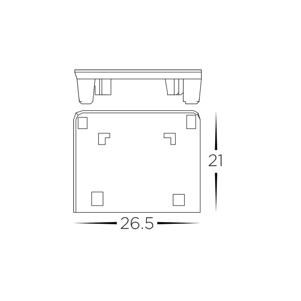 Track end cup HCP-10291-SE-EC BK
