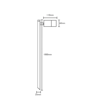 Spike light MR16 Single Adjustable IP65 SS