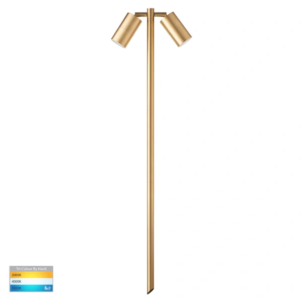 Garden light Tivah Solid Brass TRI Colour Double Adjustable LED HV1405T-BR IP65