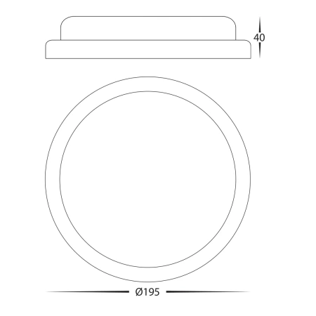 Wall or Ceiling light Muovi HV3525T-BLK 12W TRI Colour Dimmable