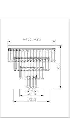 Ceiling lamp FOUR DROP E14 GL