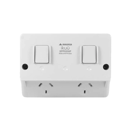 Ikuü Smart WiFi Zigbee IP54 Double Power Point