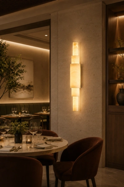 Wall light Toledo Alabaster Spanish Marble LED BRS