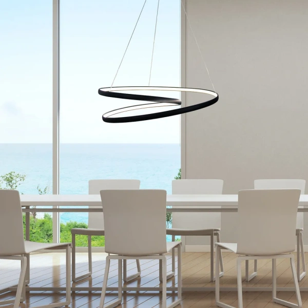 Pendant lamp INFINITY LED 50W 3CCT SPIRAL BLK Pendant lamp INFINITY LED 50W 3CCT SPIRAL BLK
