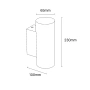 Wall lamp Nest round Travertine GU10 NT
