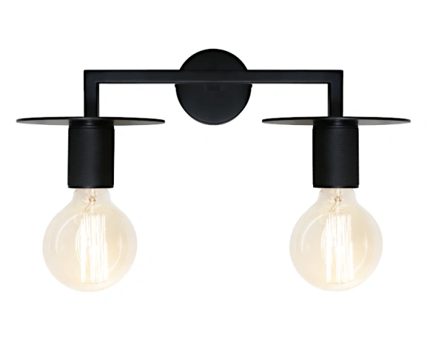Wall Light Inka 2lt E27 BLK Wall Light Inka 2lt E27 BLK