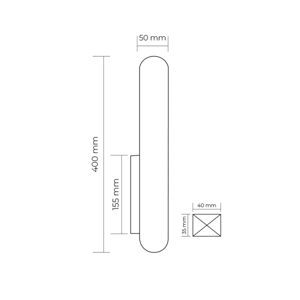 Wall light Marbelle Alabaster Marble LED H40 BRS