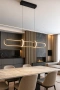 Pendant lamp Aura L1 LED 45W 3CCT L150 BK