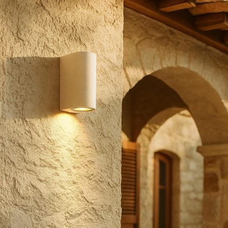 Wall lamp Blaze Up/Down GU10 IP65 Sandstone WH