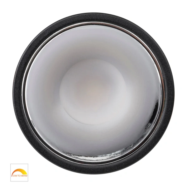 Recessed downlight Gleam BLK with Chrome Insert Fixed Dim to Warm LED 9W IP54 Recessed downlight Gleam BLK with Chrome Insert Fixed Dim to Warm LED 9W IP54
