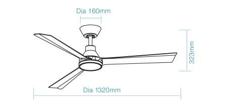 Ceiling Fan Riviera DC 52 LED Wi-Fi 33W BC