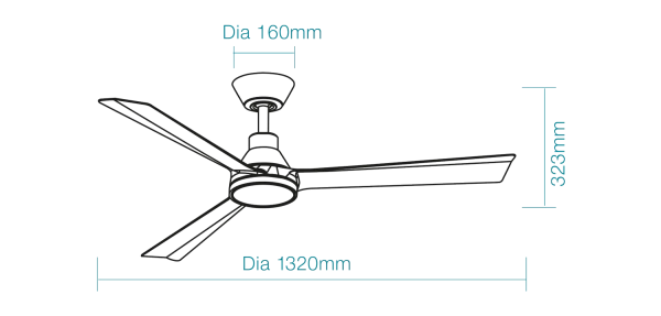 Ceiling Fan Riviera DC 52 LED Wi-Fi 33W BL