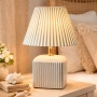 Table lamp Amaris Ceramic E27 Green Stripe