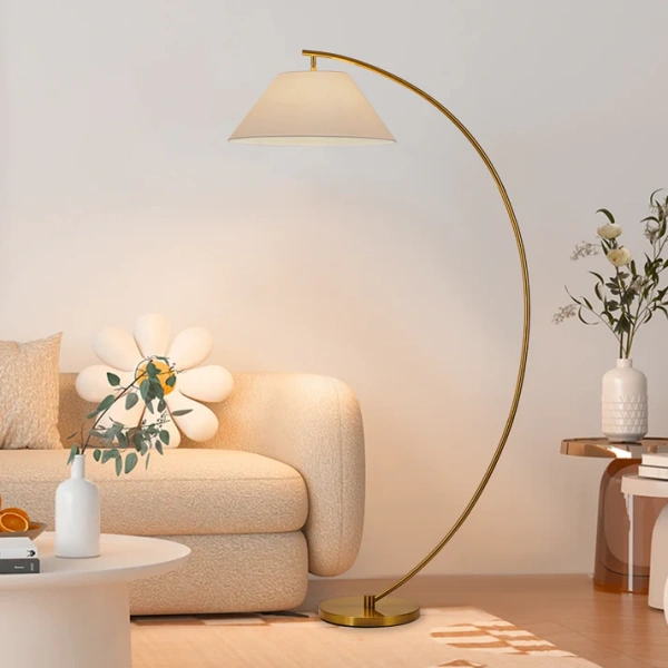 Floor Lamp Remi - E27 H155 BRS Floor Lamp Remi - E27 H155 BRS