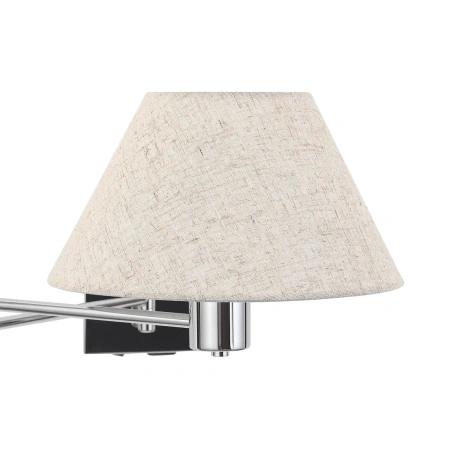 Wall lamp Elspet Swing Arm with charging ports chr