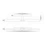 Wall light Vanita HV8103T-WHT L80 3CCT LED 40W WHT