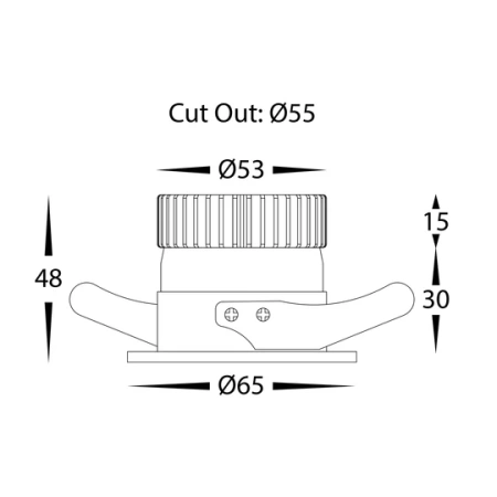 Recessed Downlight Niche Round LED 6W 3CCT IP54 BLK