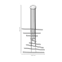 Pendant lamp Nola LED 170W 3K BL
