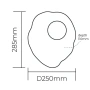 Wall light Vesta large LED D25 BRS