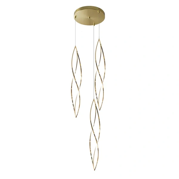 Pendant lamp Spear 3L Gold LED 150W 3000K
