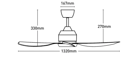 Ceiling fan Jota DC D52 WH