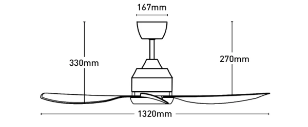 Ceiling fan Jota DC D52 WH