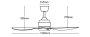 Ceiling fan Jota DC D52 WH