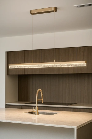 Pendant lamp Brystol Crystal LED 40W 3CCT L200 GLD