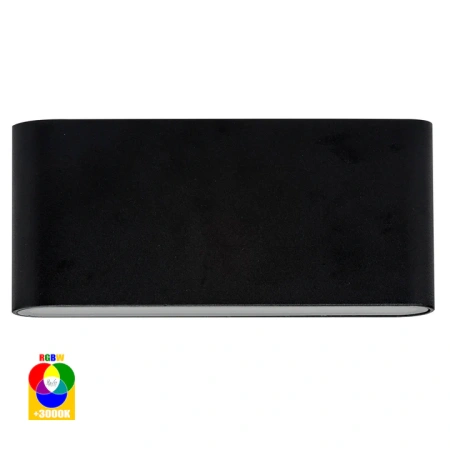 Wall light Lisse Fixed Down RGBW LED 6W 12V IP54 17.5cm BLK
