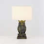 Table lamp Owl Sculpture LED Antique Brass