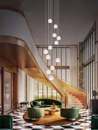 Langdon-15 Light LED Pendant Gold 3K