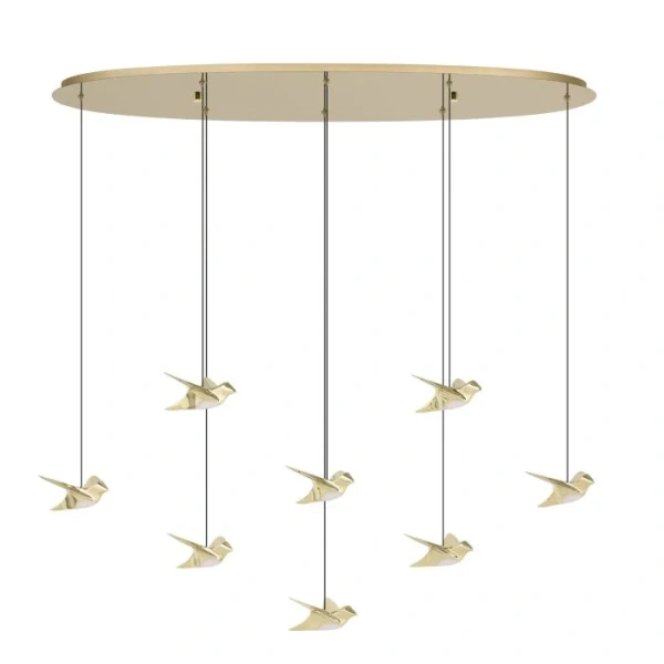 Pendant lamp Paratebueno 2 8 Birds LED 34W 3K BRS