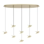 Pendant lamp Paratebueno 2 8 Birds LED 34W 3K BRS