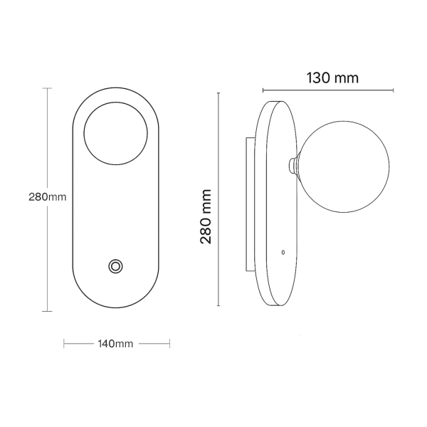 Wall lamp Cora Travertine G9