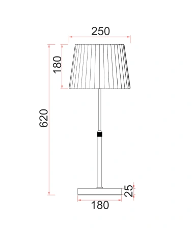 Table lamp CRECER-T3 E27 WHT
