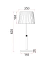 Table lamp CRECER-T3 E27 WHT