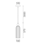 Pendant lamp Flauta E14 40W BLK