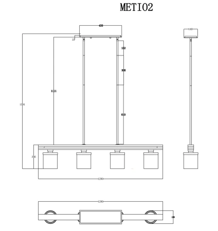 Pendant lamp METI Medieval Rustic Warm Chestnut Wood Bar 