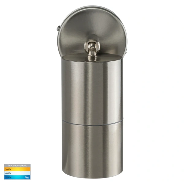 Wall light Fortis Stainless Steel 3CCT Single Adjustable LED HV1272T IP65